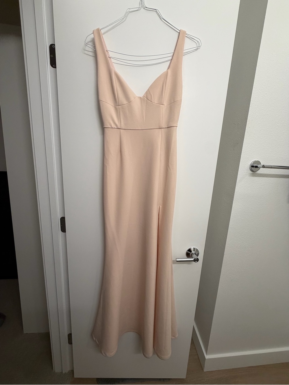 Tobi Blush Pink V-Neck Maxi Slip Dress